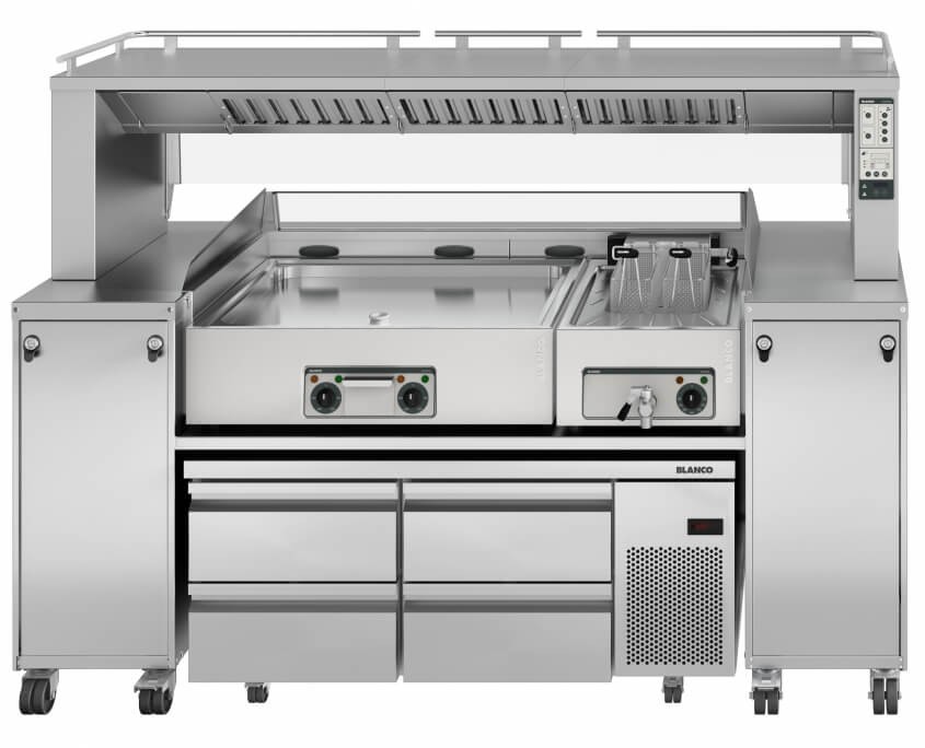 Mobili maisto gaminimo stotelė su garų nutraukimu B.PRO COOK