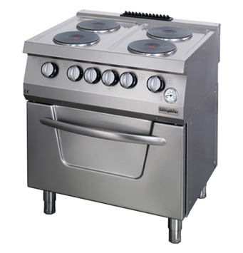 Elektrinė viryklė 4-ių kaitviečių su orkaite OZTI