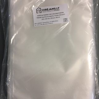 Vakuumavimo maišeliai, pusiau rifliuoti, 100 µm, 100 vnt. įvairių išmatavimų