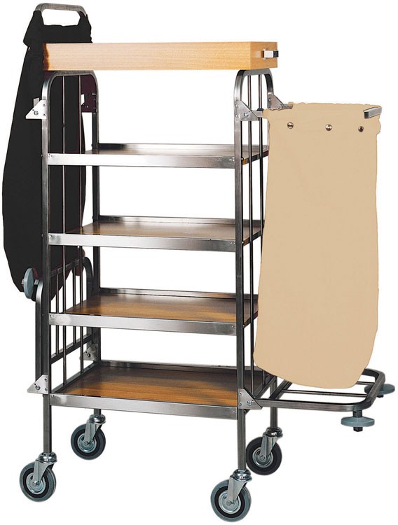 Nerūdijančio plieno kambarių tvarkytojo vežimėlis FORCAR