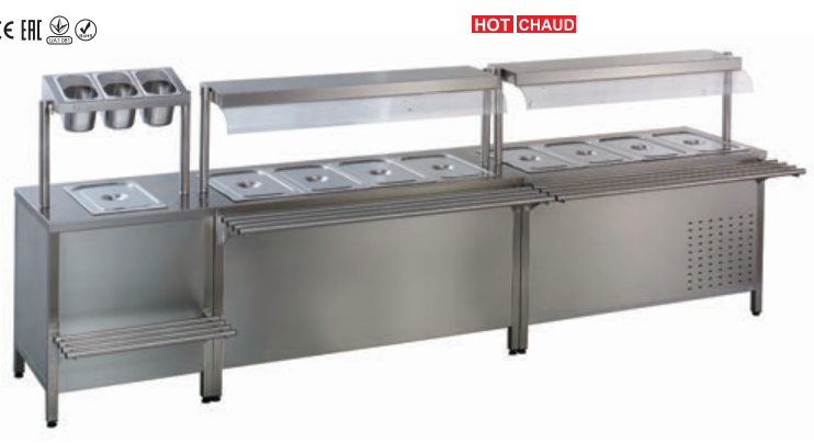 Šildomos maisto išdavimo marmitas OZTI