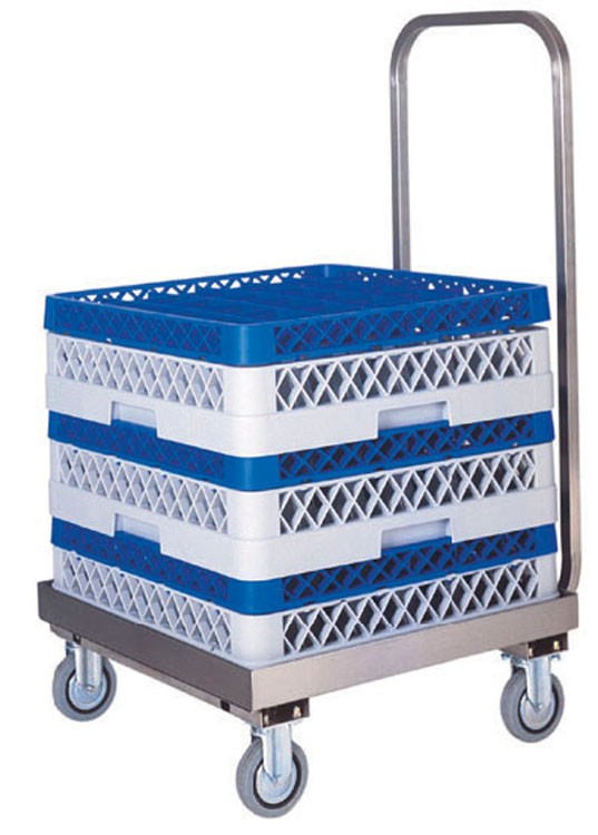 Nerūdijančio plieno  vežimėlis indaplovių krepšeliams FORCAR
